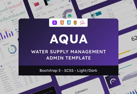 AQUA Water supply management admin templete
