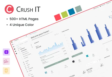 Crush it - Bootstrap Admin Application Template & Ui Kit