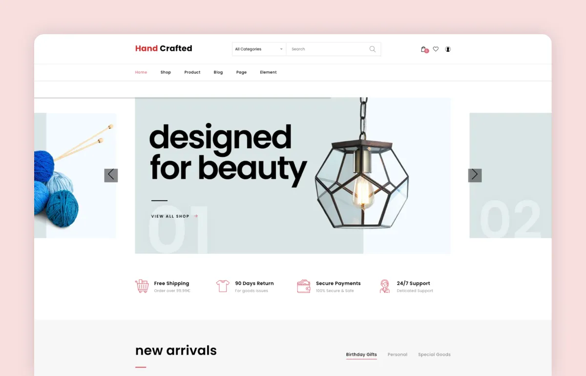 HandCrafted Website